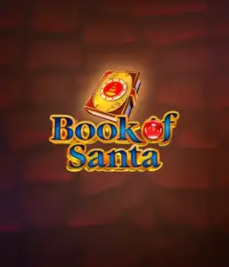 Experience the festive spirit with the Book of Santa game by Endorphina, highlighting an intricately designed golden book adorned with Santa's iconic symbol. This graphic conveys the magic and mystery of Christmas, set against a warm red background. Perfect for players looking to get into the holiday spirit, promising a captivating escape. 