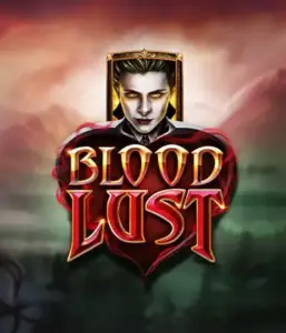 A dark and seductive view of the Blood Lust slot by ELK Studios, featuring gothic vampire symbols and a haunting castle backdrop. Highlighted in this image is the slot's eerie charm, enhanced by its unique 5-reel and 99-payline structure, attractive for those interested in the allure of the undead.